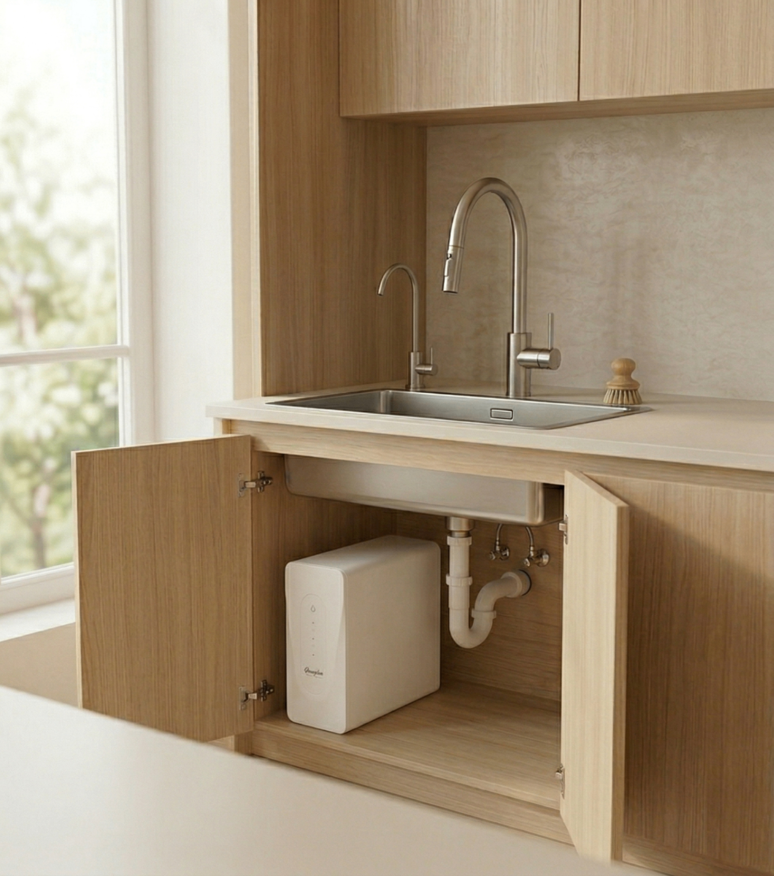 Glouglou OSMO ONE installé sous l'évier